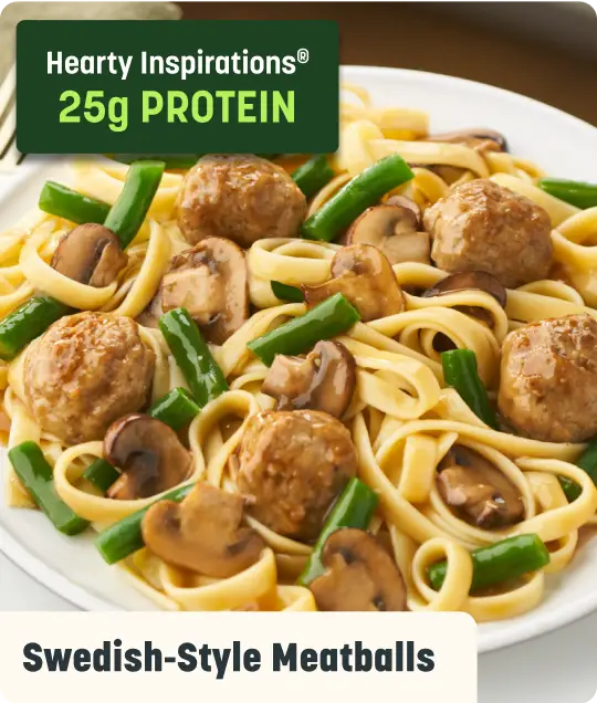 hearty inspirations 28g protein, swedish meatballs