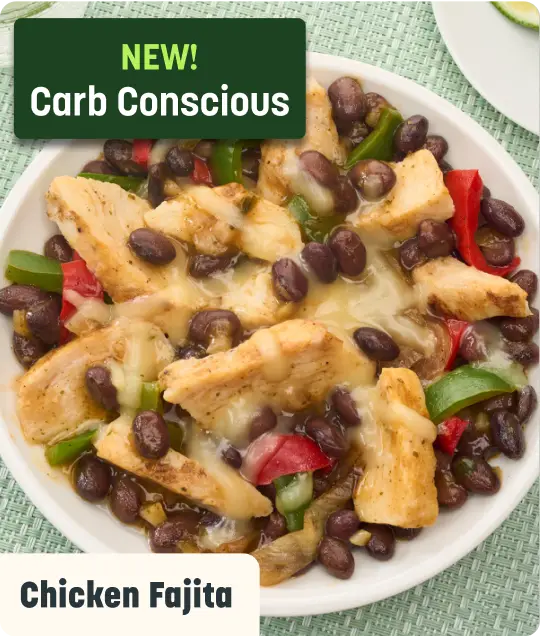 new! carb conscious, chicken fajita