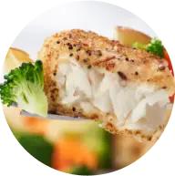 fish and vegetables