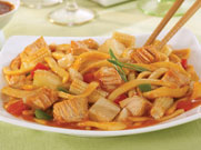 Sweet and Sour Chicken With Noodles - Made with White Chicken