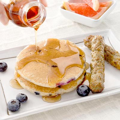 Blueberry Pancakes & Sausage