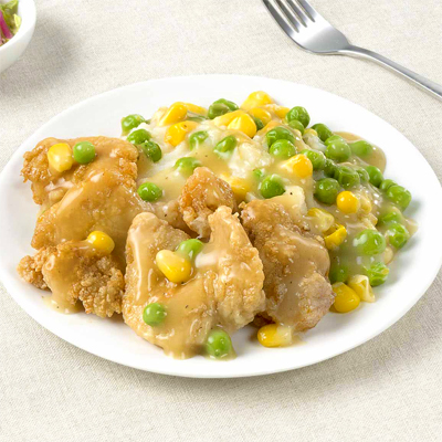 Cheesy Mashed Potatoes & Fried Chicken