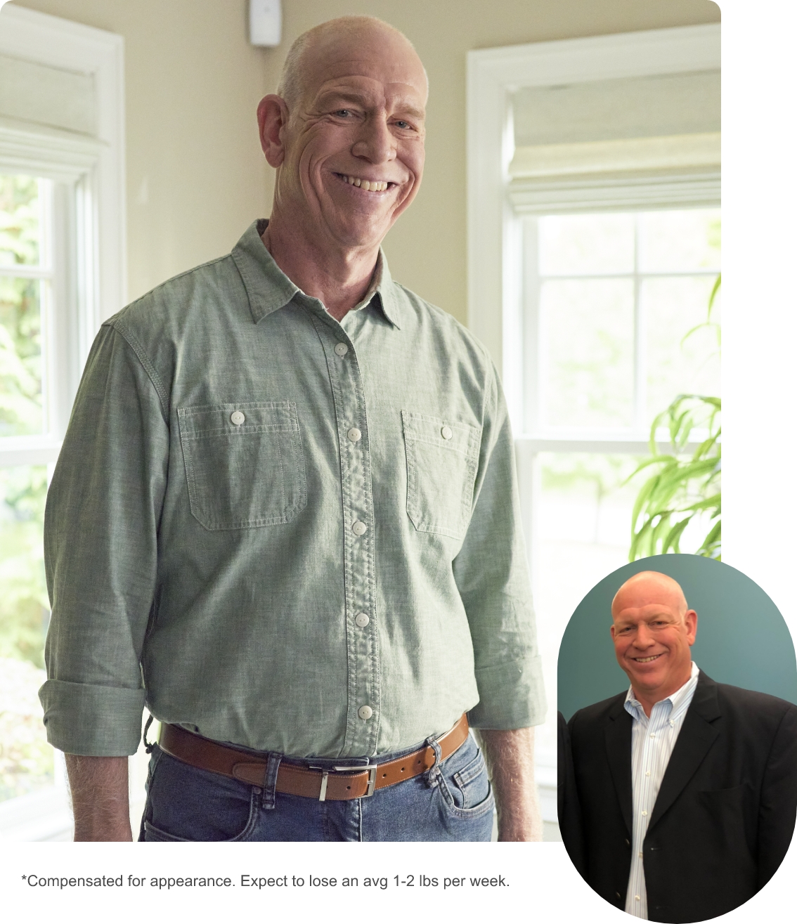Susan before and after. *Compenstaed for appearance. Expect to lose an average 1-2 pounds per week.