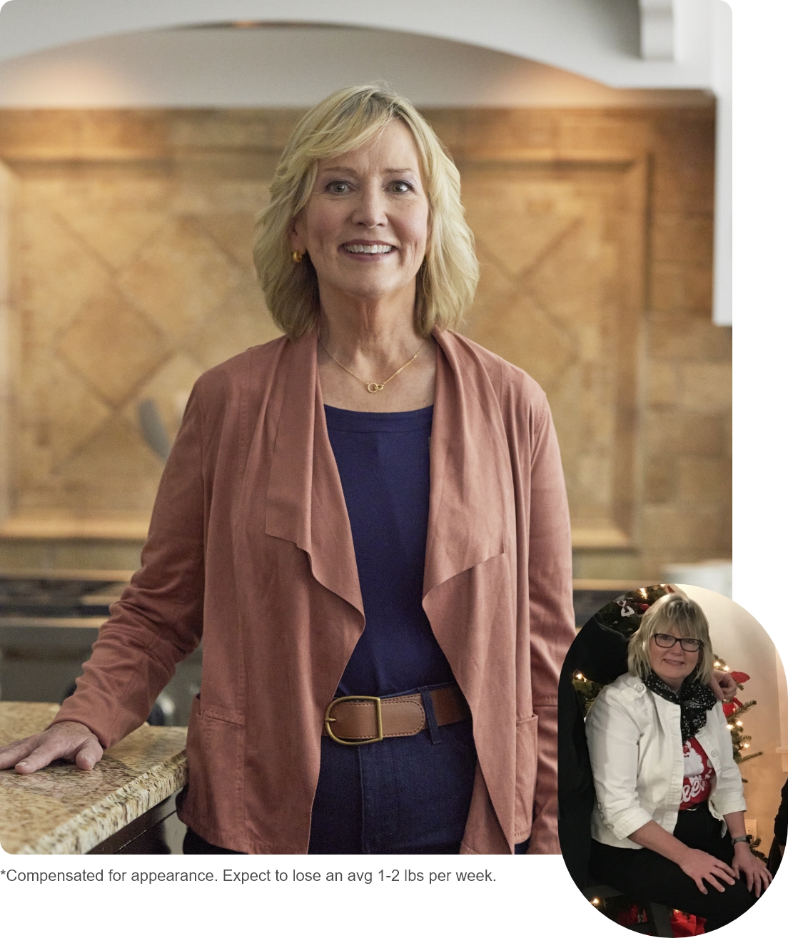 Susan before and after. *Compenstaed for appearance. Expect to lose an average 1-2 pounds per week.