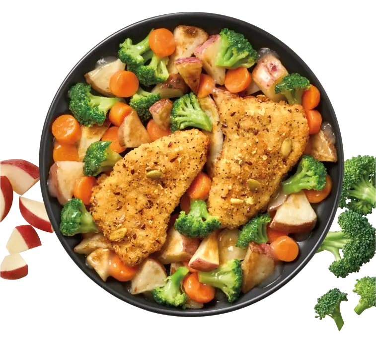Grain Crusted Pollock with Vegetables