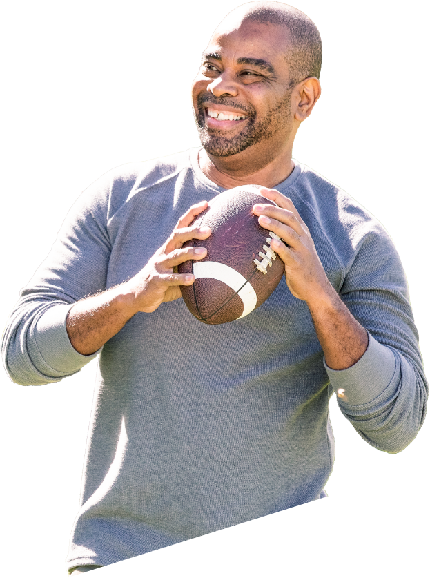 ken holding football
