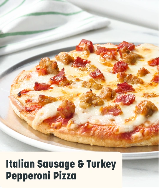 Italian Sausage & Turkey Pepperoni Pizza
