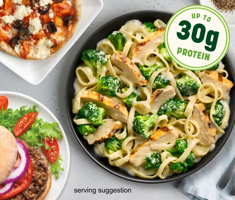 Nutrisystem foods - Hamburger, Pizza, Chicken Alfredo