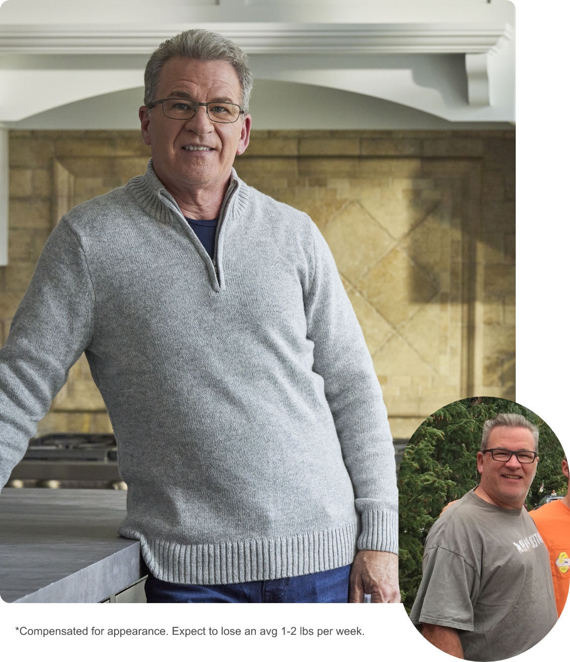 Keith before and after. *Compenstaed for appearance. Expect to lose an average 1-2 pounds per week.