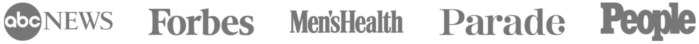 abc news, Forbes, Mens Health, Parade, People